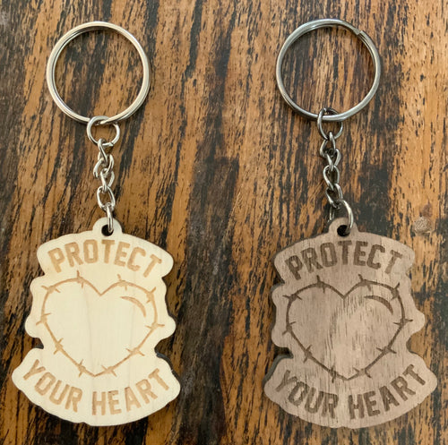 Protect your heart keychain